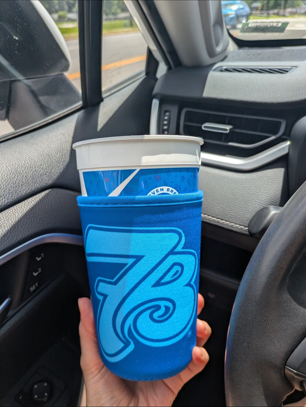 7 Brew Swag, Limited Edition Blue Neoprene Koozie With Cup - 2026
